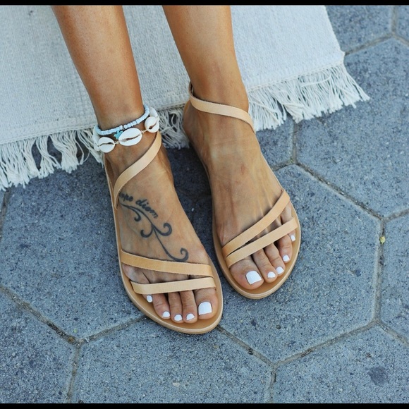 Greek Leather Lab Shoes - NWT Greek Genuine Leather Sandal Tan Size 39